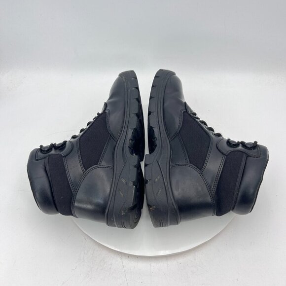 Sketchers RelaxedFit Men Size 8.5 Black Leather Waterproof Slip Resistant Boot - Picture 8 of 13